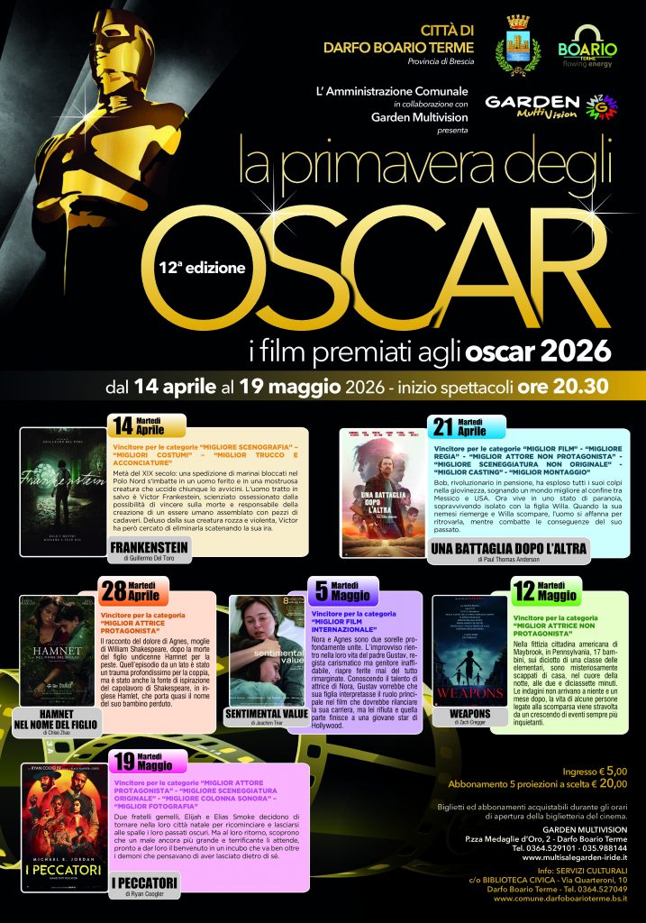 LA PRIMAVERA DEGLI OSCAR – 12° edizione